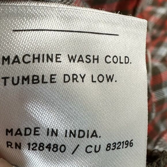 Pact Organic Cotton Top Shirt Womens Sm Plaid Button Up Short Sleeve Prep Grunge - Picture 6 of 7